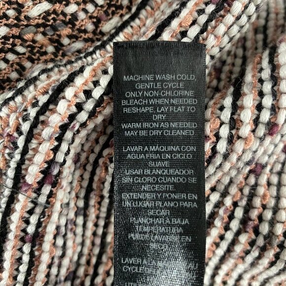 White House Black Market Open Tweed Cardigan XLP Double Fringe CJ-1761 - Picture 8 of 8